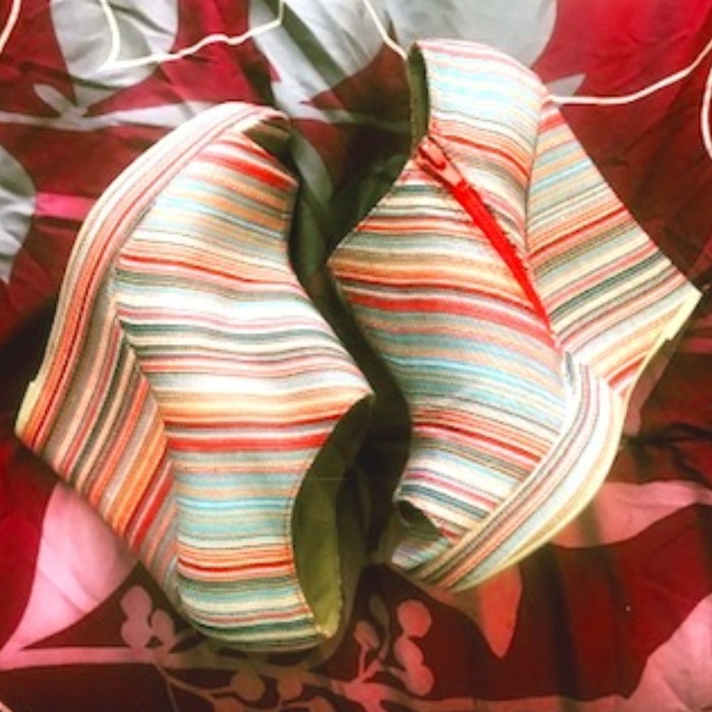 Multi-Color Peep Toe Wedge